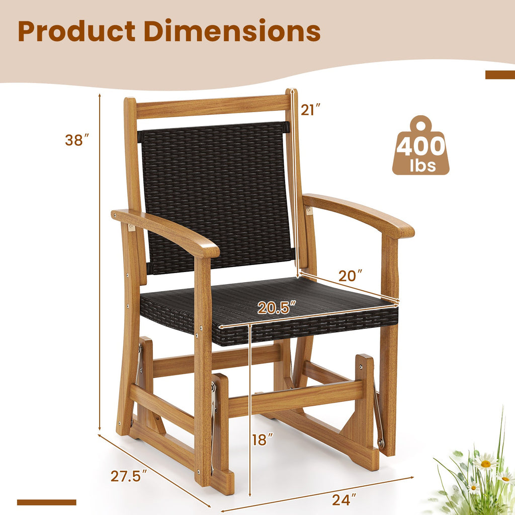 Patio Rattan Glider