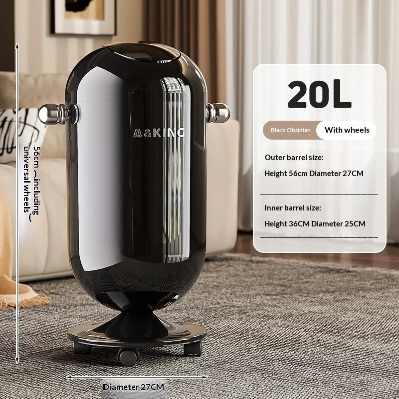 Waste Bins Swing Lid Wheeled High Capacity Stylish