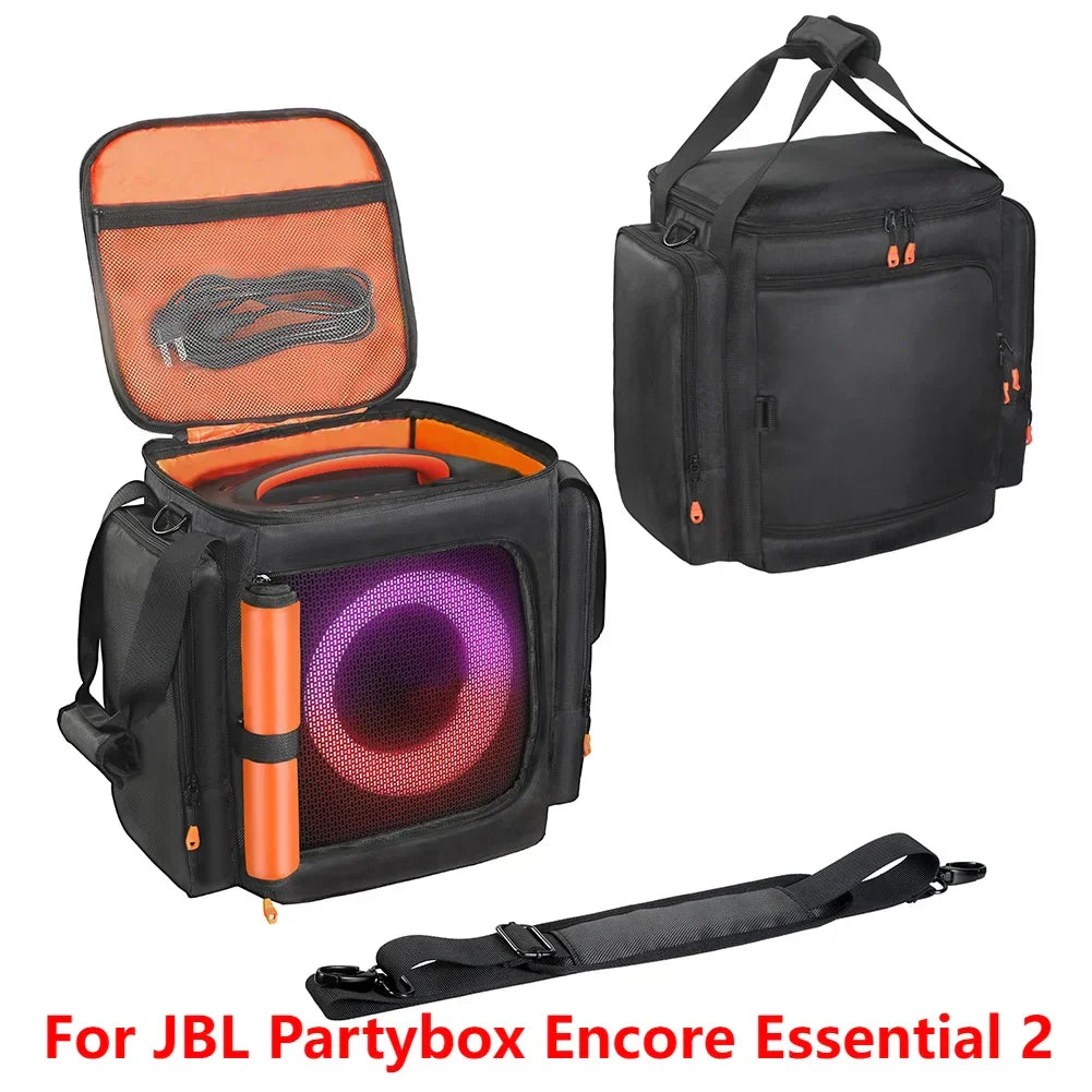 For JBL Partybox Encore Essential 2 Padded Speaker Protective Cover Shockproof