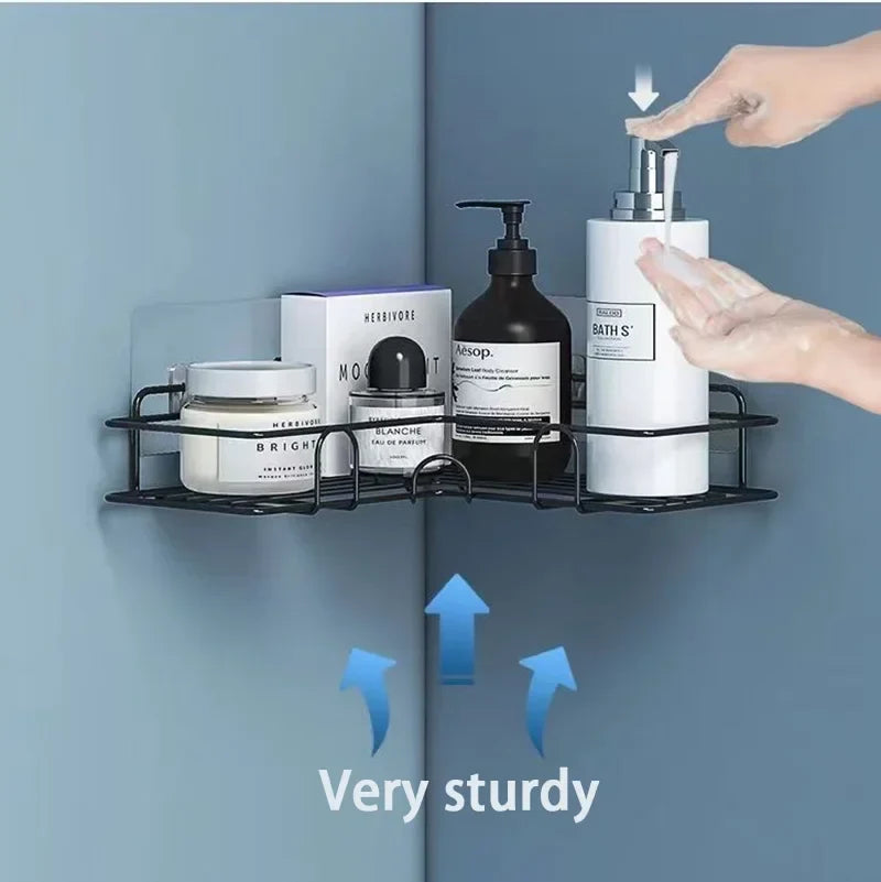 Bathroom Floating Wall Shelf Metal Organizer