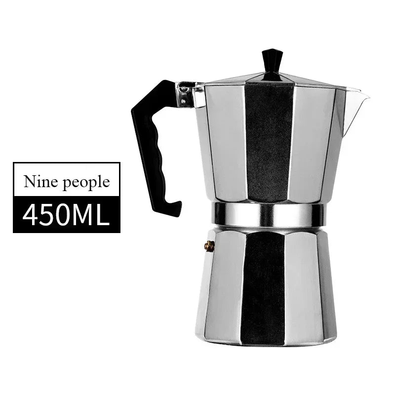 50ml-600ml Moka Pot Aluminum Household Stove Top Percolator