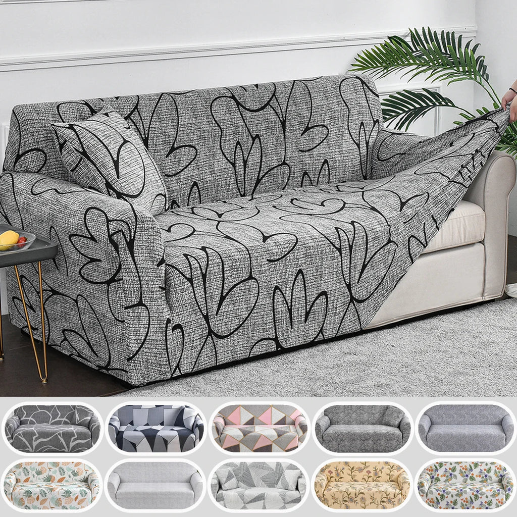1pc Flower Printed Elastic Sofa Cover Spandex Furniture Protector