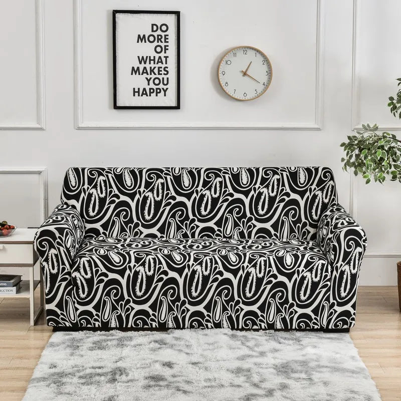 1pc Flower Printed Elastic Sofa Cover Spandex Furniture Protector