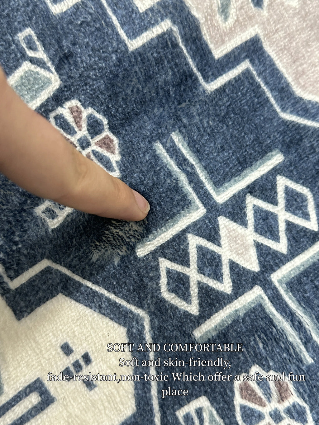 VIKAMA Flower Floor Mats Half Circle Printed Dirty Resistant