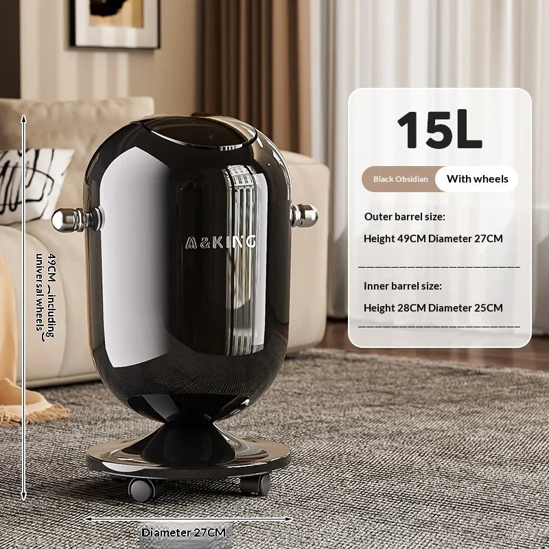 Waste Bins Swing Lid Wheeled High Capacity Stylish