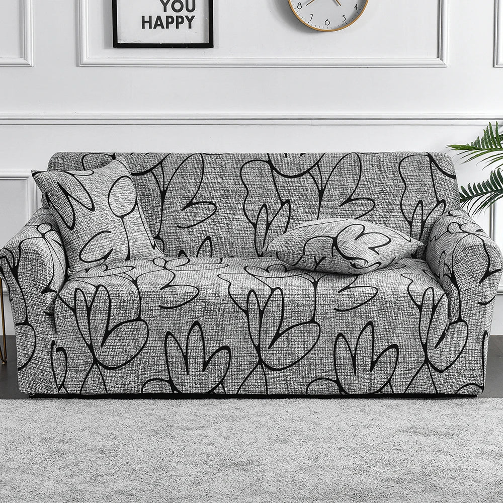 1pc Flower Printed Elastic Sofa Cover Spandex Furniture Protector