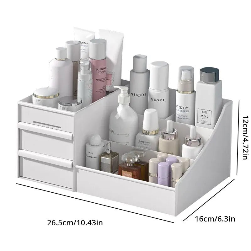 White Drawer Plastic Shelf for Cosmetics Skin Care