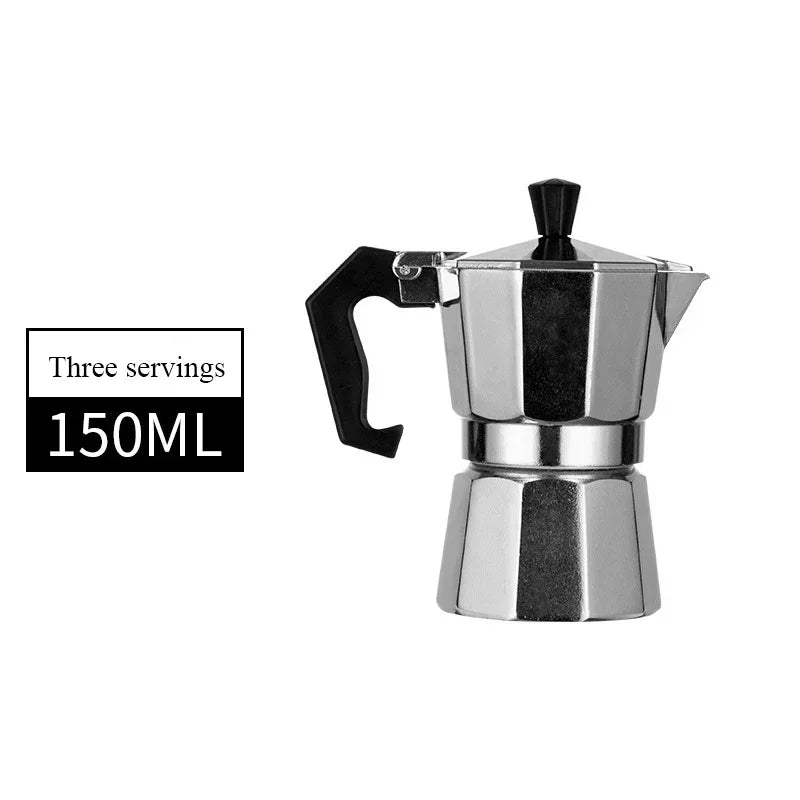 50ml-600ml Moka Pot Aluminum Household Stove Top Percolator