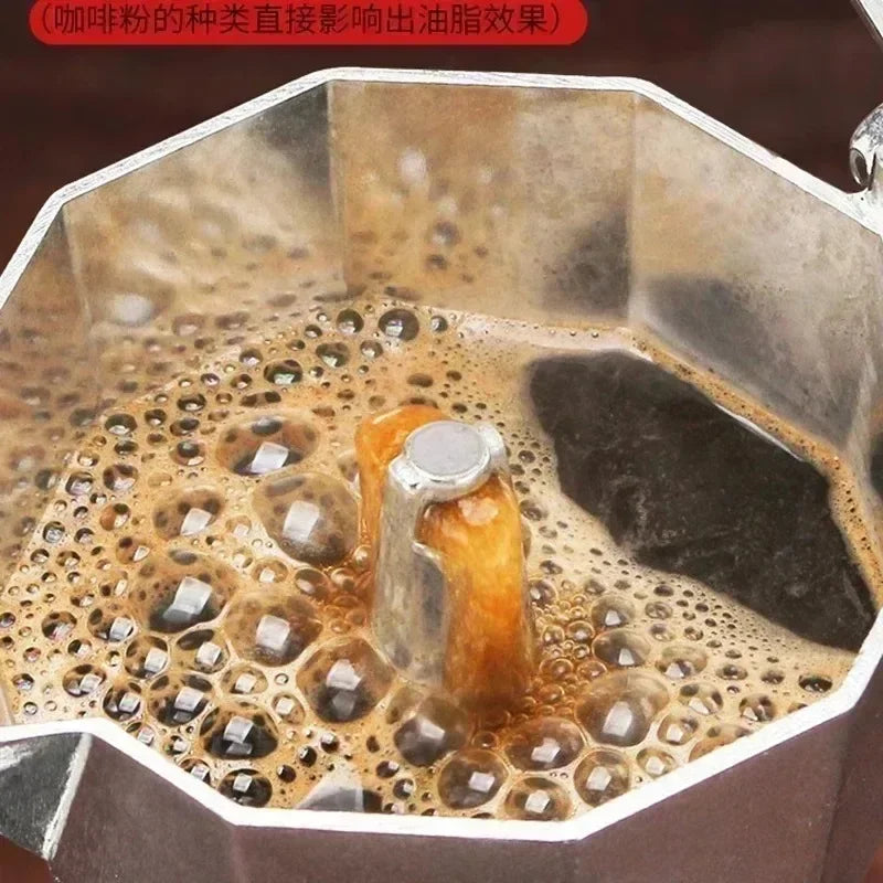 50ml-600ml Moka Pot Aluminum Household Stove Top Percolator