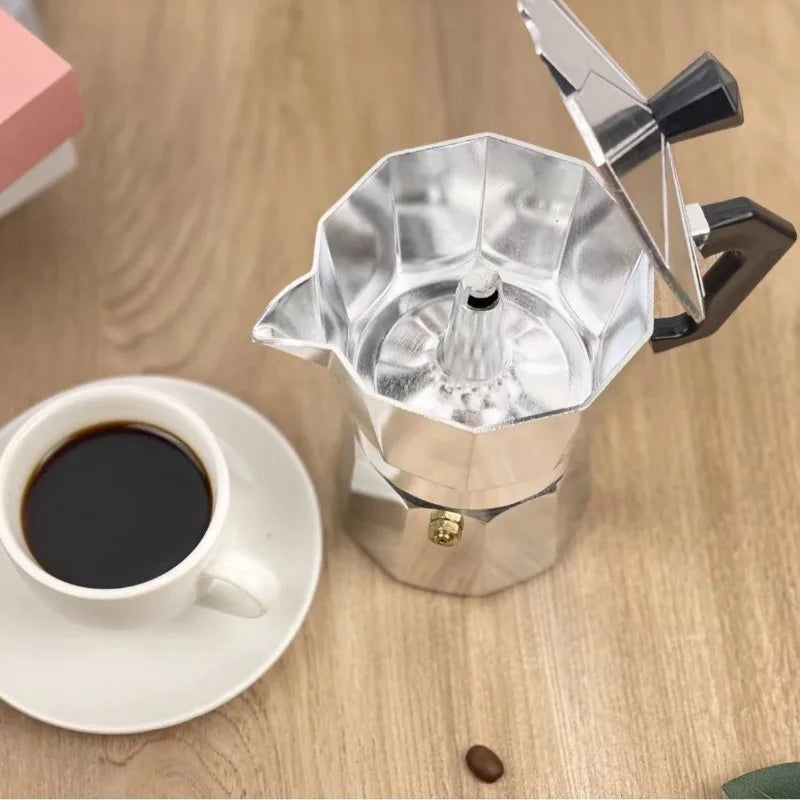 50ml-600ml Moka Pot Aluminum Household Stove Top Percolator