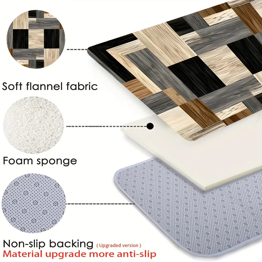VIKAMA Geometric Patchwork Floor Mat Home Decoration
