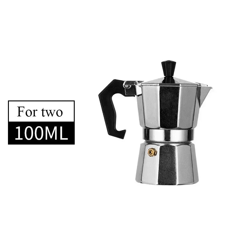 50ml-600ml Moka Pot Aluminum Household Stove Top Percolator