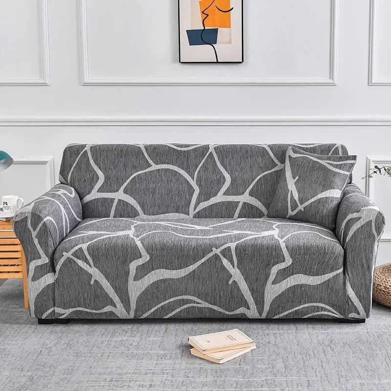 1pc Flower Printed Elastic Sofa Cover Spandex Furniture Protector