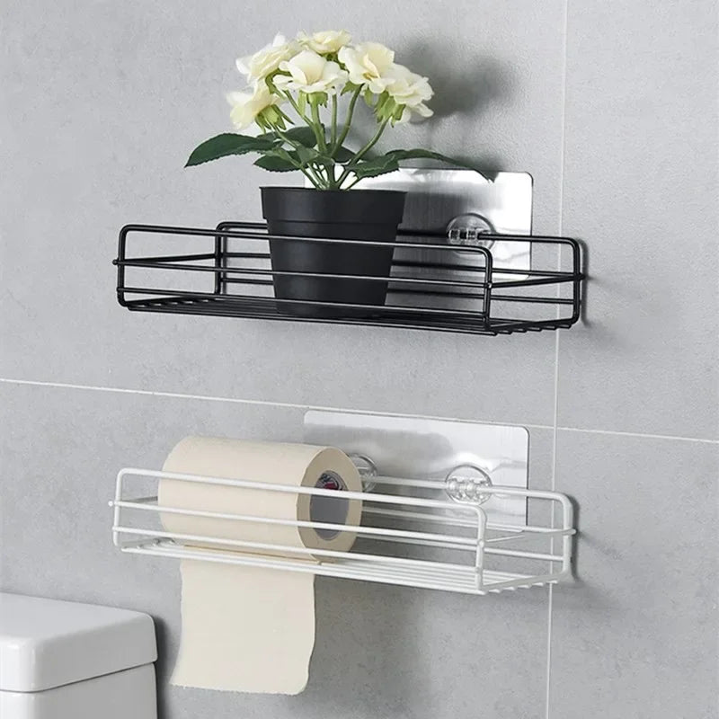 Bathroom Floating Wall Shelf Metal Organizer