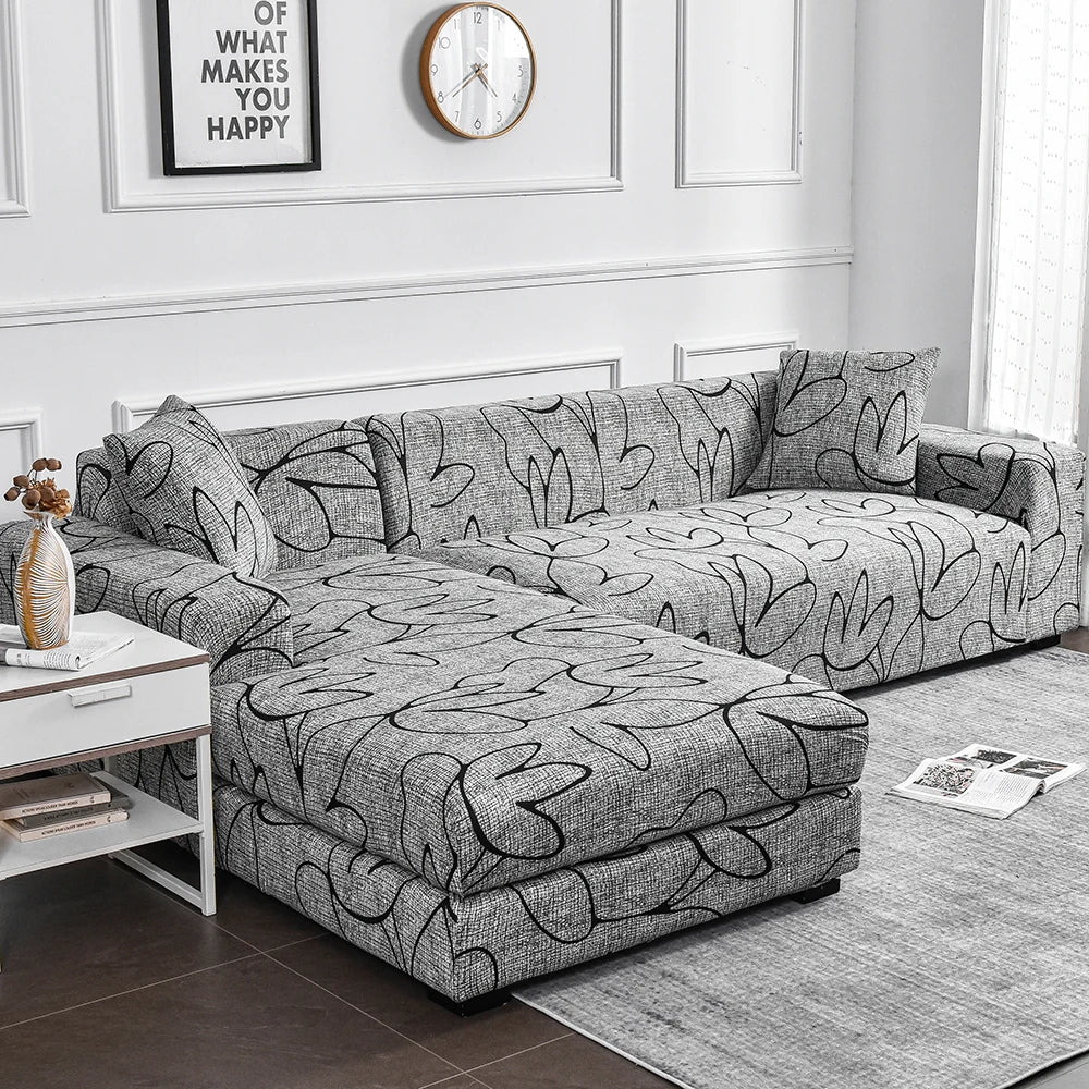 1pc Flower Printed Elastic Sofa Cover Spandex Furniture Protector