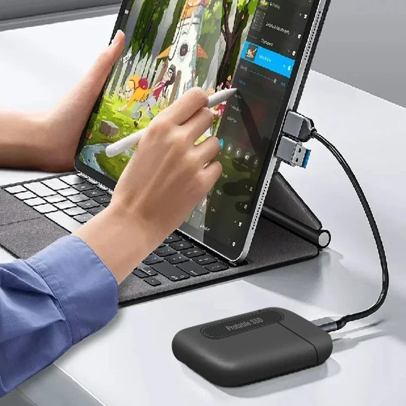 Original External for Laptop PC Desktop Hard Drive Portable SSD 2TB Hard Disk SSD USB3.1 Solid Drive Storage Device