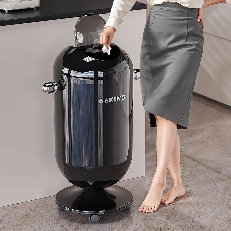 Waste Bins Swing Lid Wheeled High Capacity Stylish