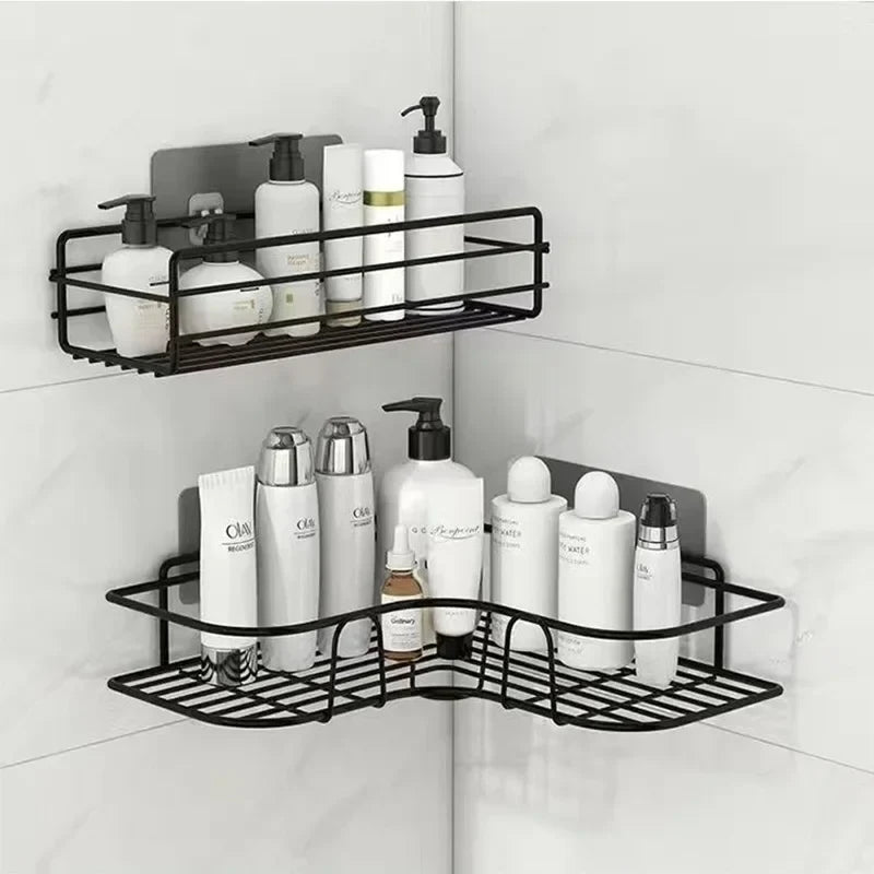 Bathroom Floating Wall Shelf Metal Organizer