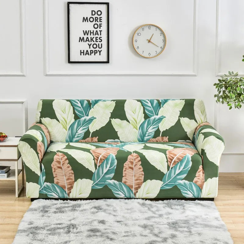 1pc Flower Printed Elastic Sofa Cover Spandex Furniture Protector