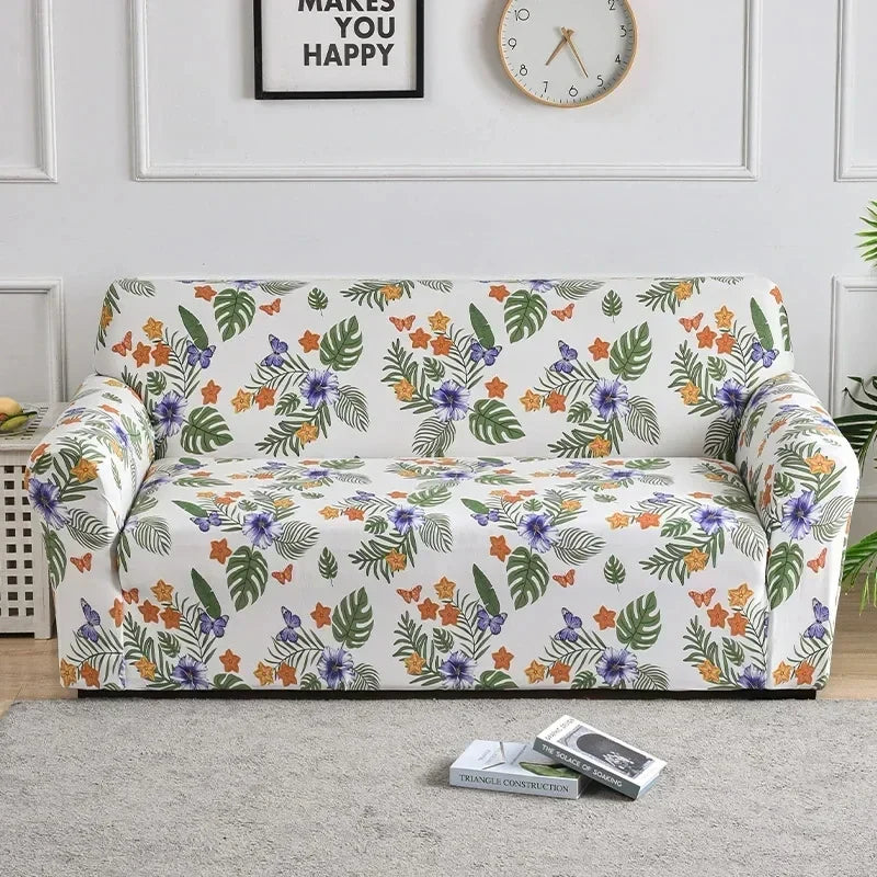1pc Flower Printed Elastic Sofa Cover Spandex Furniture Protector