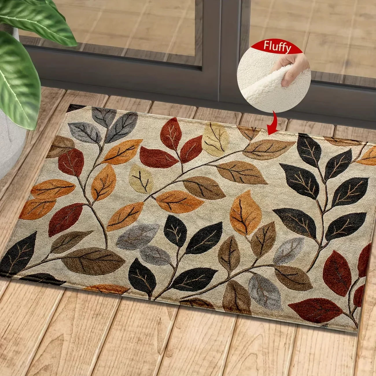 VIKAMA Colorful Flower Carpet Doormat Waterproof