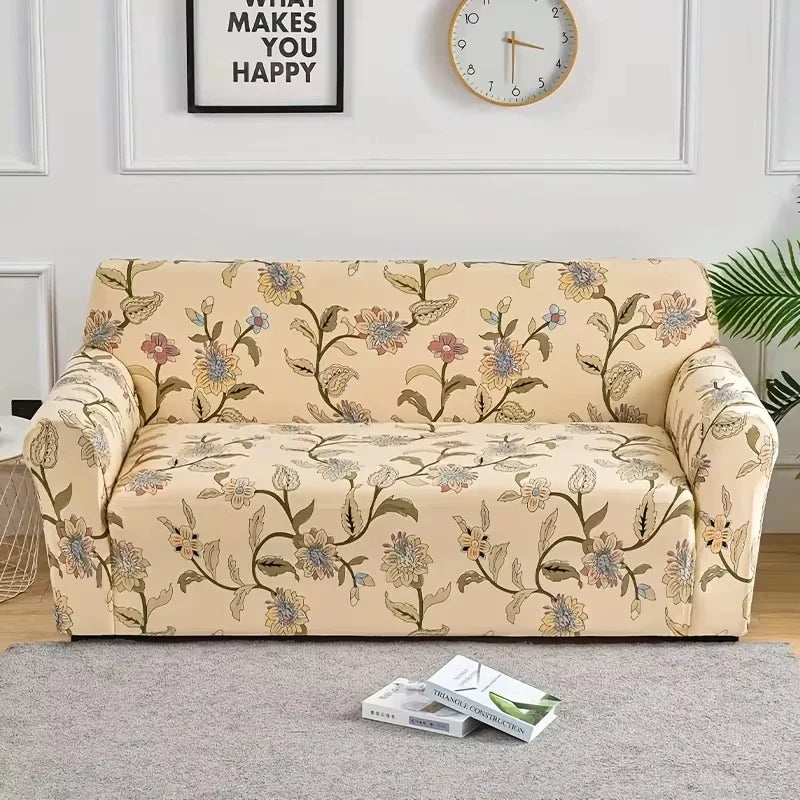 1pc Flower Printed Elastic Sofa Cover Spandex Furniture Protector