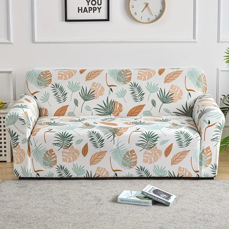 1pc Flower Printed Elastic Sofa Cover Spandex Furniture Protector