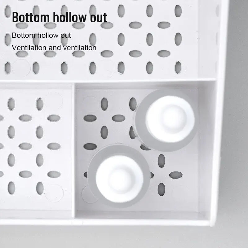 White Drawer Plastic Shelf for Cosmetics Skin Care