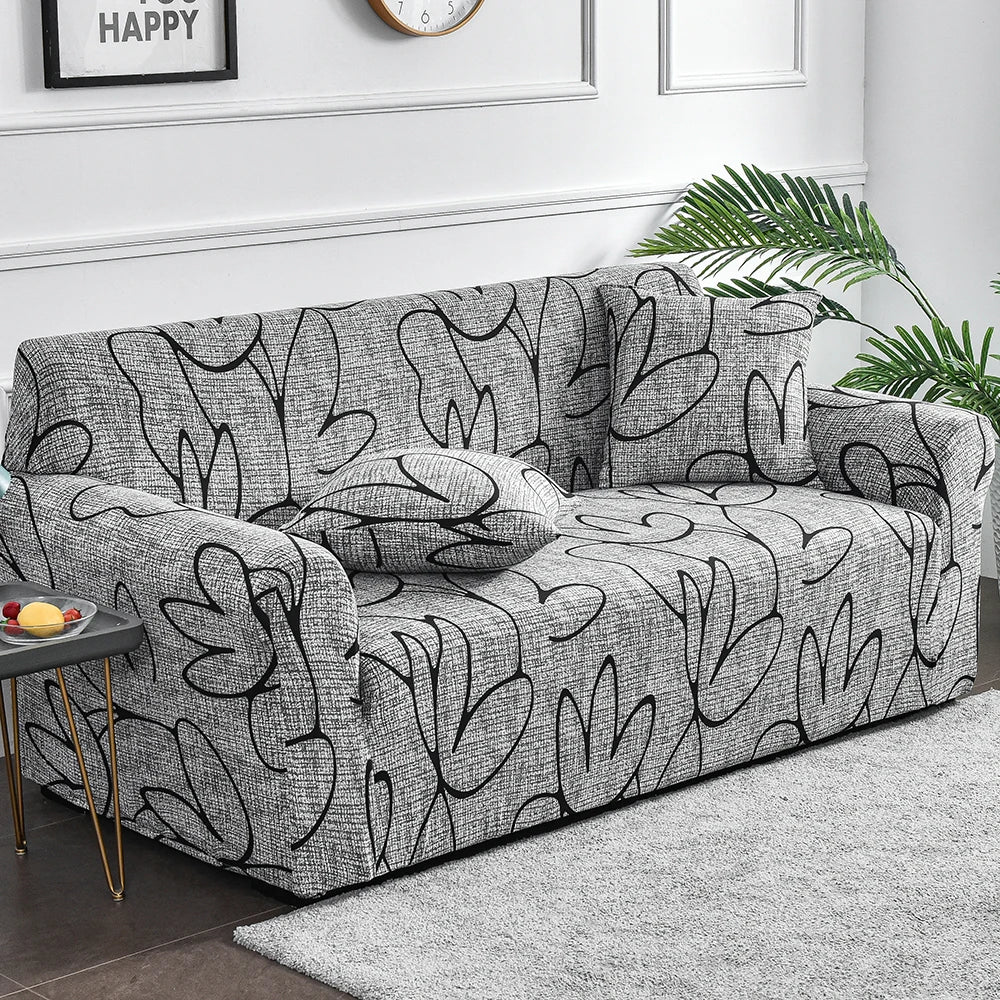 1pc Flower Printed Elastic Sofa Cover Spandex Furniture Protector