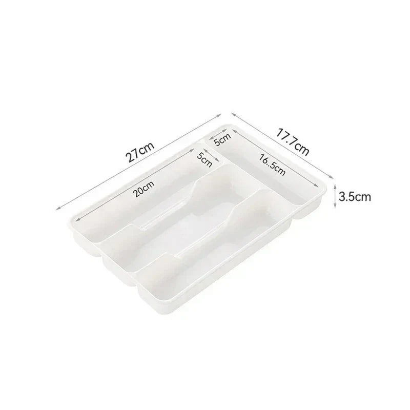 Multi Compartment Cutlery Tray Kitchen Drawer Organizer For Spoons