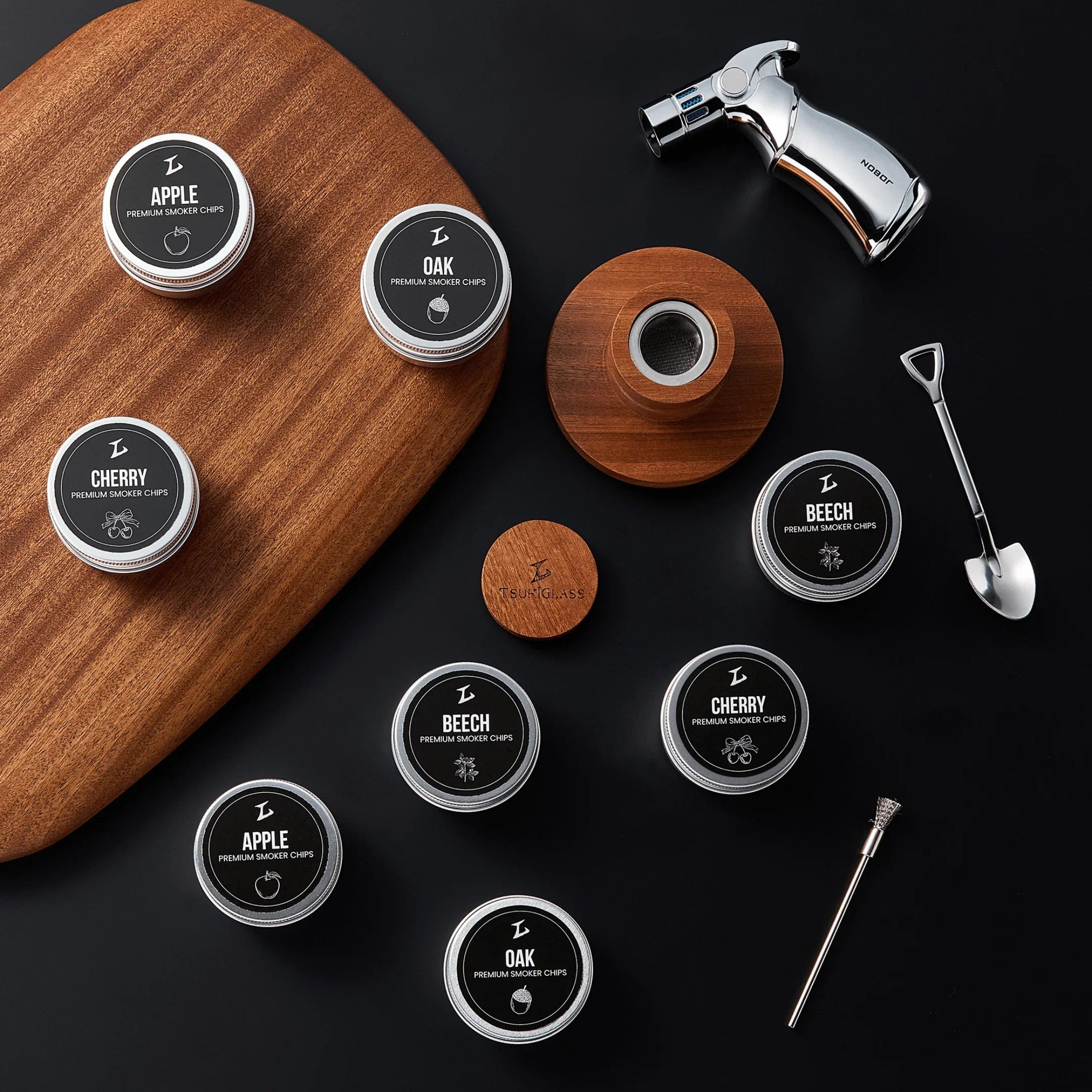 Tsuki Smoker Kit For Whisky & Cocktail (Storm Bundle)