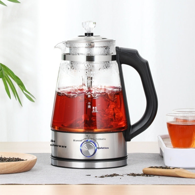 Household Black Glass Electric Teapot Coffee Pot