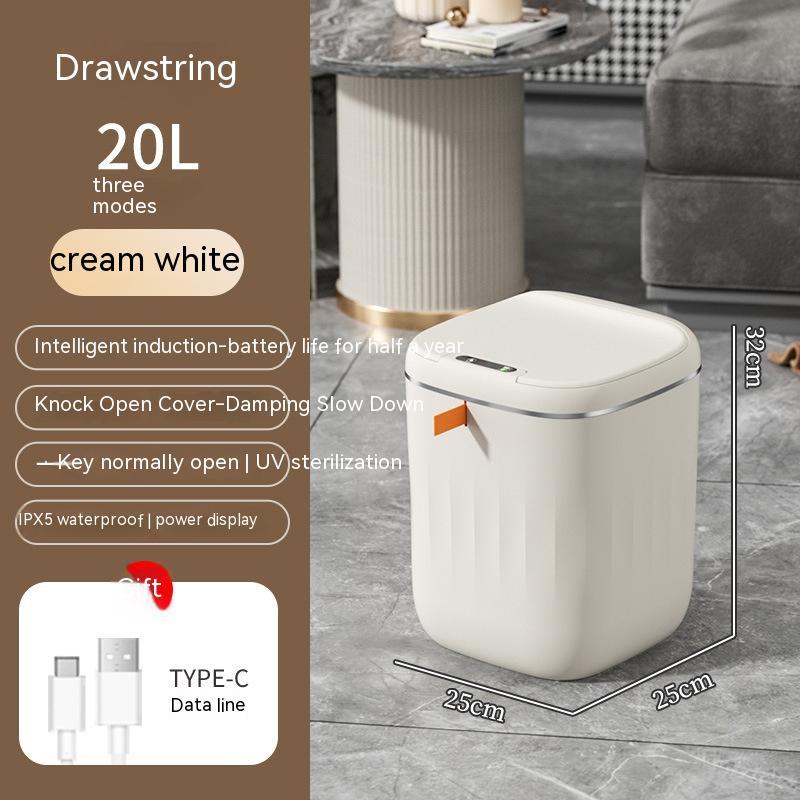 Smart Trash Can With Lid Bedside