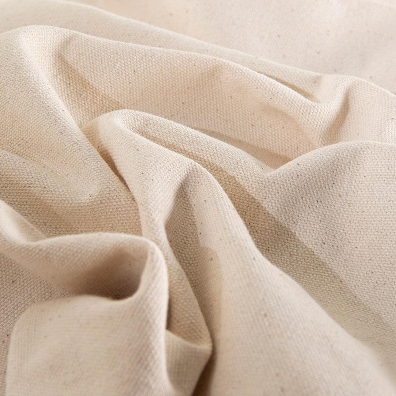 Cushion Cover Cotton Linen Pillowcase Tufted Beige Hand-Woven Throw Pillow Covers