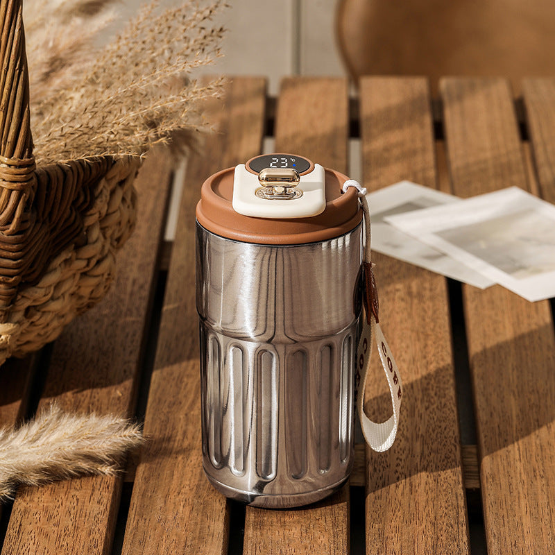Smart Digital Thermal Bottle Portable Coffee Mug Stainless Steell