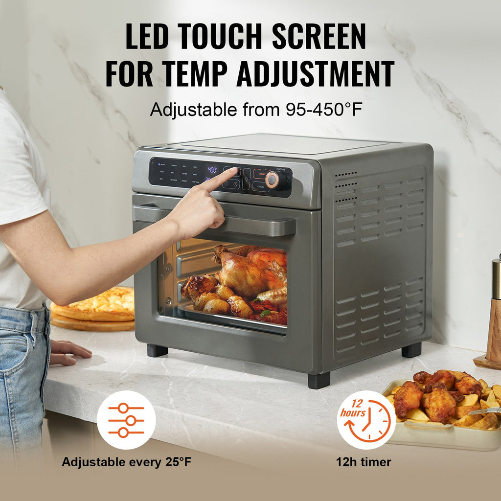 12-IN-1 Air Fryer Toaster Oven, 25L Convection Oven