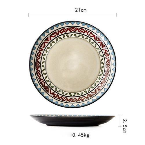 Vintage Japanese Style Ceramic Plates