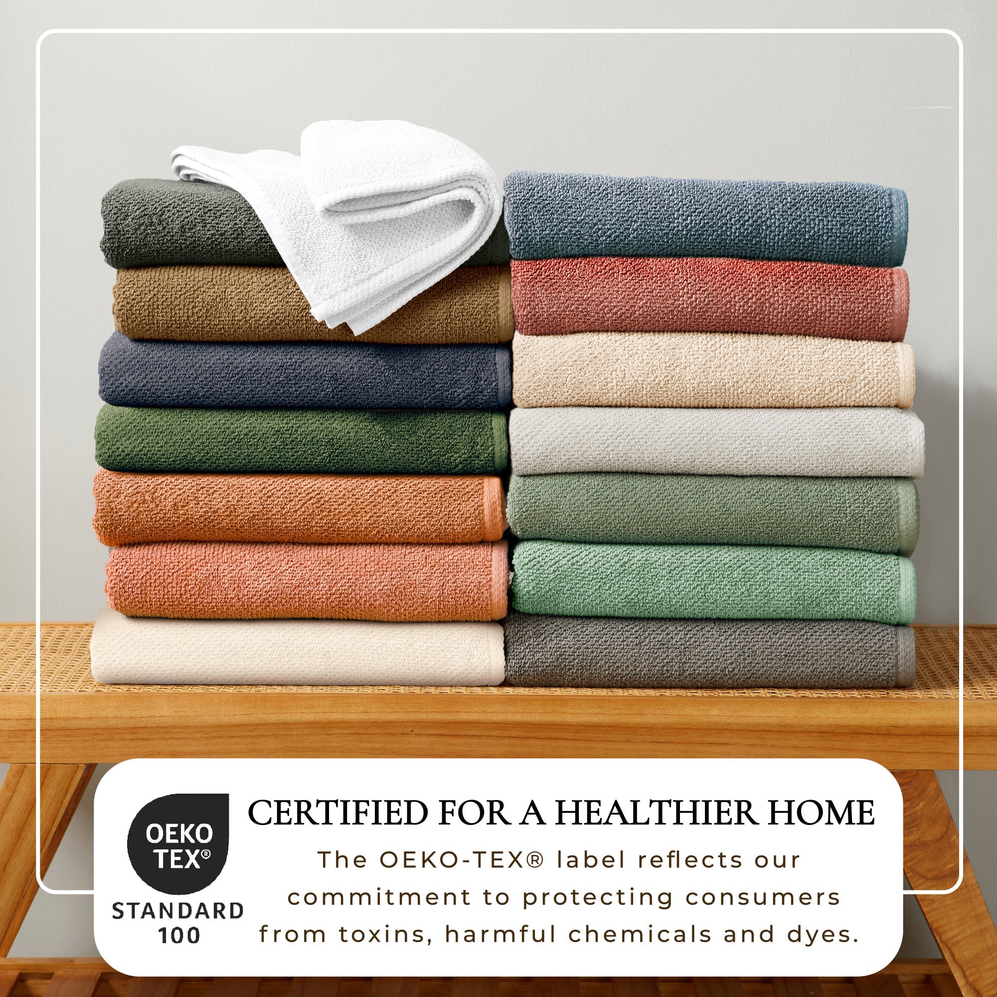 Cotton Textured Bath Towel Set - Acacia Collection