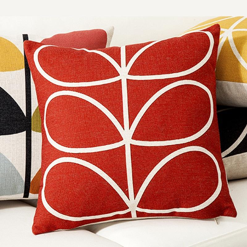 Floral Pillow Cover Linen / Cotton 45x45cm