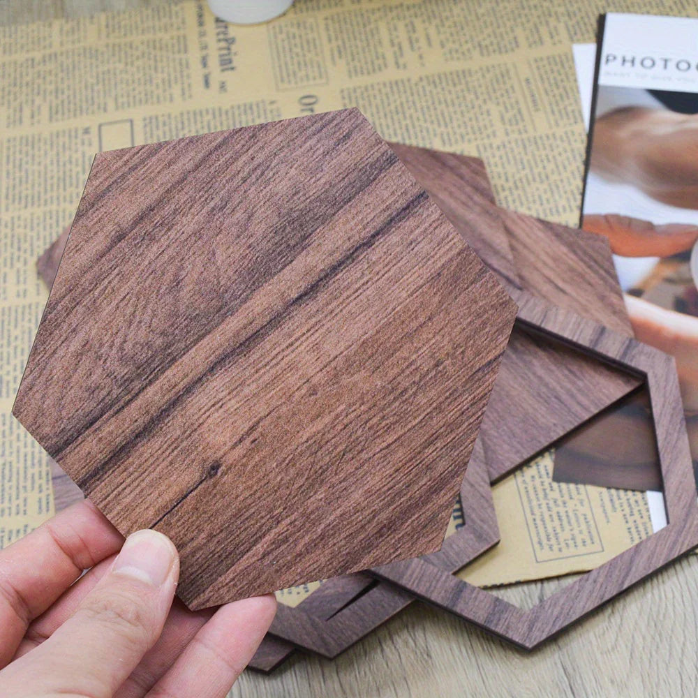 Hexagon Wood Wall Decor Brown Honeycomb Panels for Your Modern Home