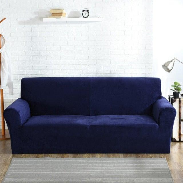 High Quality Velvet Plush Sofa Cover for Living Room Sectional Couch Cover Stretch 1/2/3/4 Seater