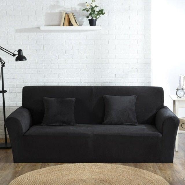 High Quality Velvet Plush Sofa Cover for Living Room Sectional Couch Cover Stretch 1/2/3/4 Seater
