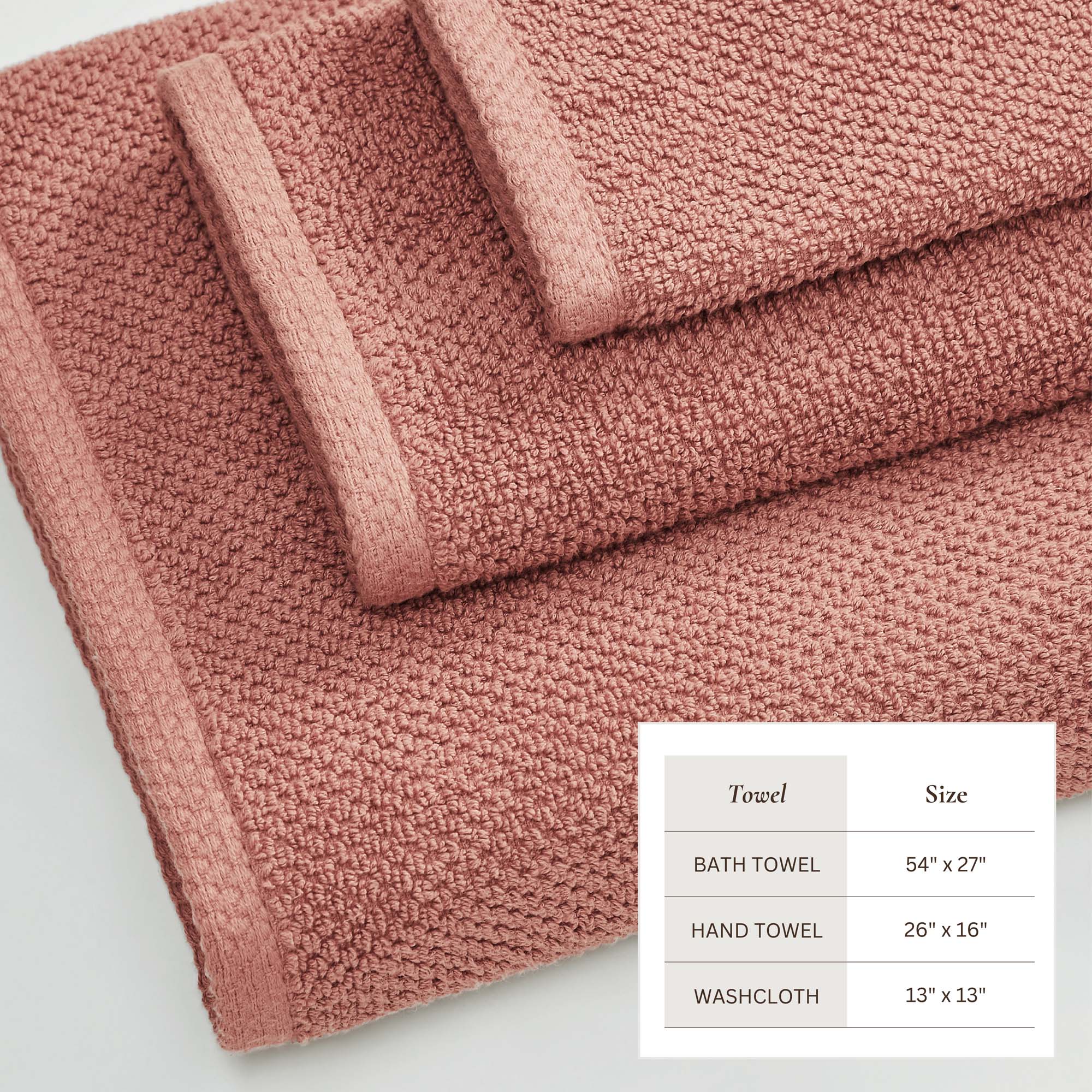 Cotton Textured Bath Towel Set - Acacia Collection