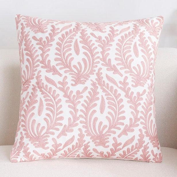 Embroidered Pillow Covers Modern Geometric for Bed Couch Sofa Office Decor 45*45