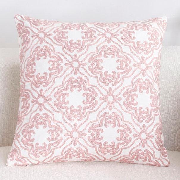 Embroidered Pillow Covers Modern Geometric for Bed Couch Sofa Office Decor 45*45