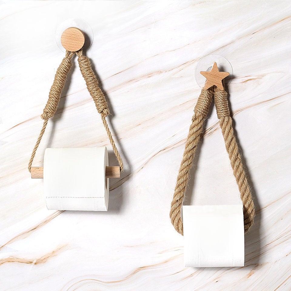 Many Styles Napkin Holders, Towel Dispenser, Hanging Rope Wooden Toilet Paper Holder