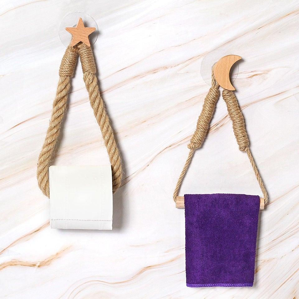 Many Styles Napkin Holders, Towel Dispenser, Hanging Rope Wooden Toilet Paper Holder