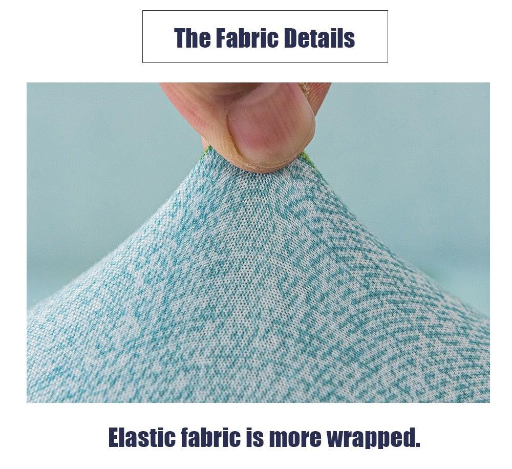 Plain Floral Print Sofa Cover Protector for 3 Cushion Sofa Cover with Separate Cushion Cover