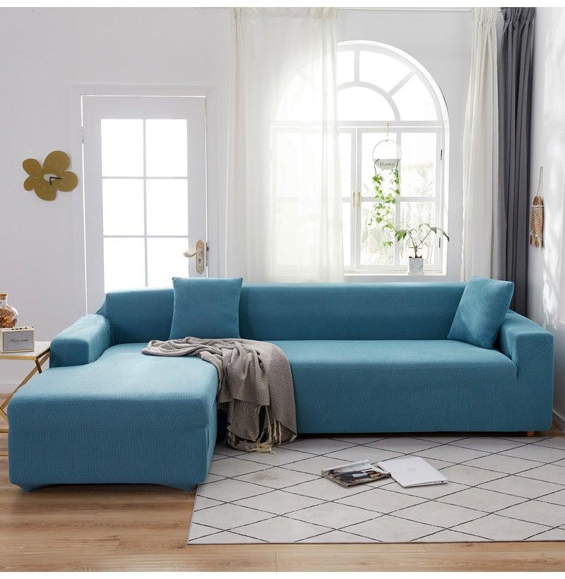 Elegant Elastic Sofa Covers Set for Living Room Chaise Lounge L Shape Corner Stretch Couch Armchair Slipcover Furniture Protector