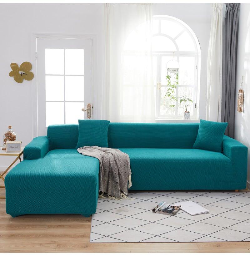 Elegant Elastic Sofa Covers Set for Living Room Chaise Lounge L Shape Corner Stretch Couch Armchair Slipcover Furniture Protector